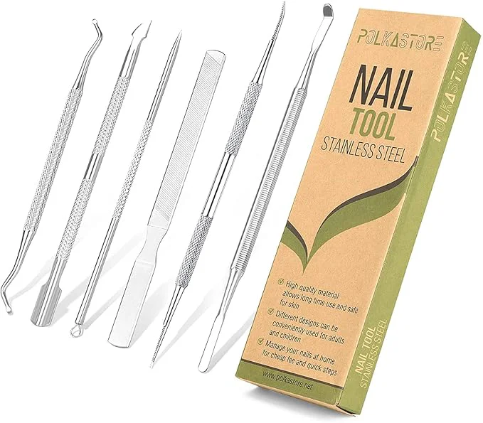 Smart 6-Pack Ingrown Toenail File and Lifters Professional Surgical Stainless Steel Traditional