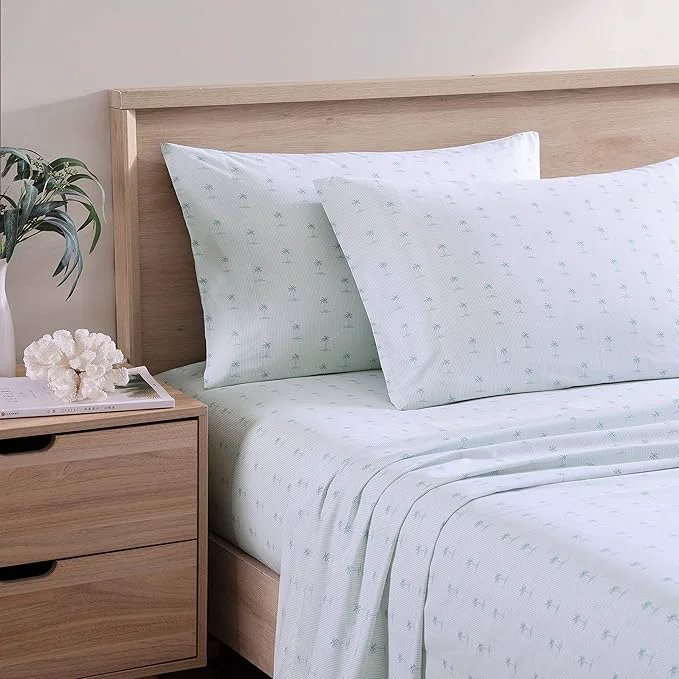 Luxury Tommy Bahama - Queen Sheets Cotton Percale Bedding Set Crisp amp Cool Stylish Bedding Set Kaw Palms Blue Queen Trendy
