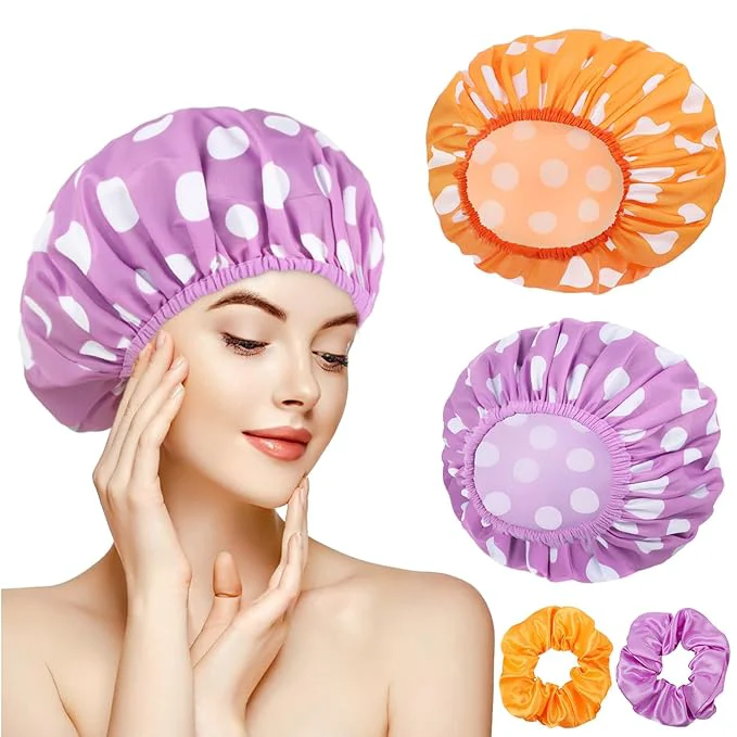 High-Grade WSICSE 2 Packs Large Shower Caps Durable