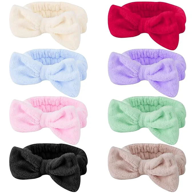 Soft Ondder Spa Headband for Washing Face 8 Pack Aossrted Skincare Headbands for Advanced