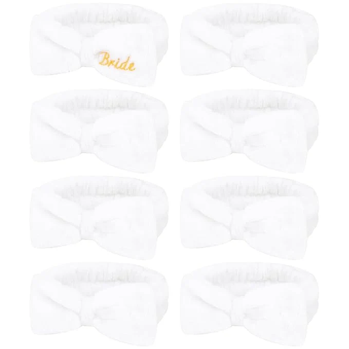Green Semato Bachelorette Party Favor Set Bride and Bridesmaid Spa Headband Skincare Premium Material