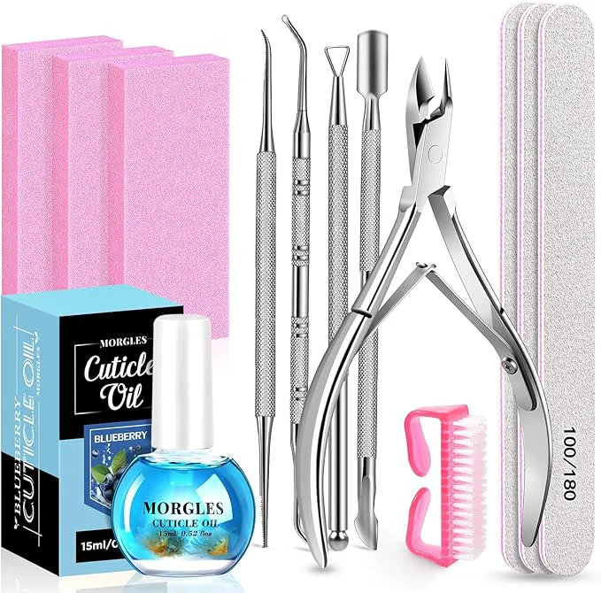 Authentic MORGLES Nail Files and Buffers Set Manicure Kit Detailed