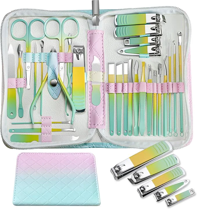 Advanced Manicure Set Women Personal Nail Care Kit 30 in 1 Professional Manicure Kit Recyclable