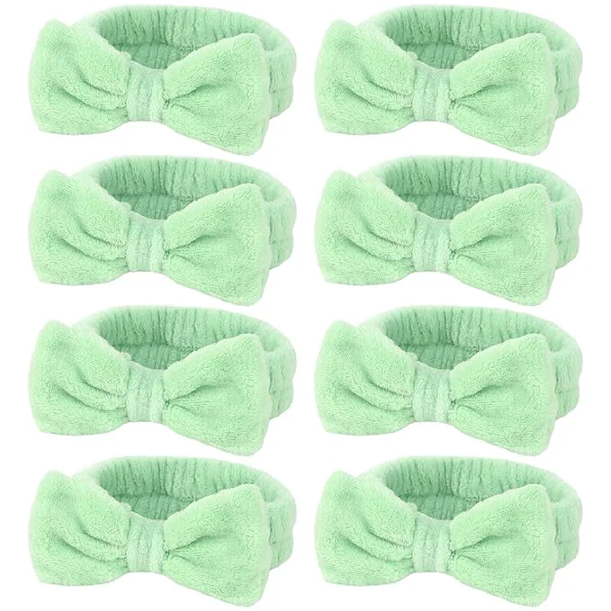 Casual Ondder Green Spa Terry Cloth Skincare Headbands Powerful