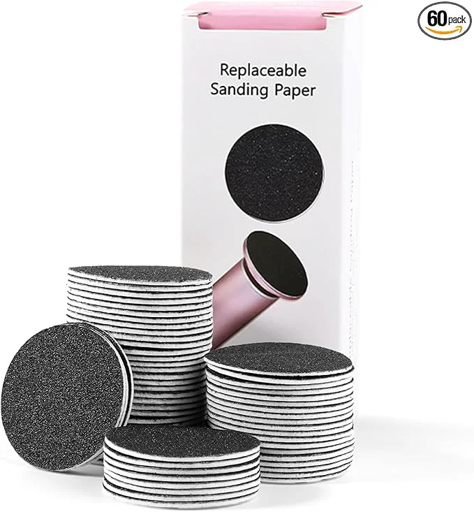 Dependable Replaceable Sandpaper for Electric Foot File 60 Pcs 1 Box Feet Grinder for High-Grade