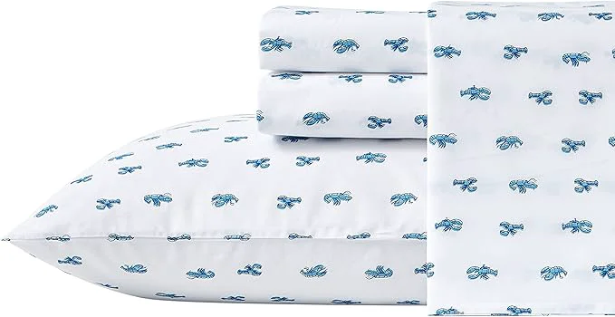 Smart Nautica - Full Size Sheet Sets Cotton Percale Bedding Crisp amp Cool Coastal Home Decor Cloyster Blue Full Versatile