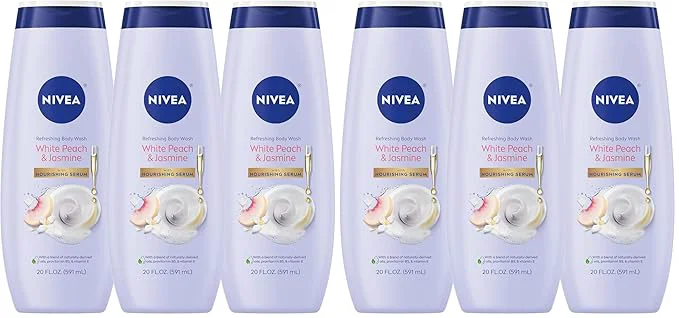 Detailed NIVEA Refreshing White Peach and Jasmine Body Wash Elite