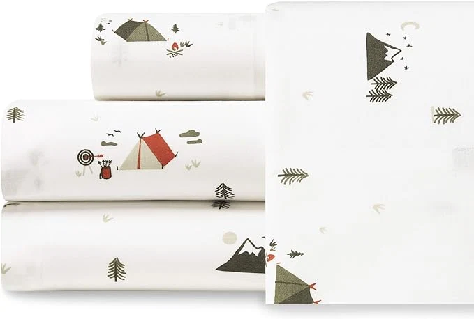 Recyclable Eddie Bauer - Full Sheets Cotton Percale Bedding Set Crisp amp Cool Home Decor Dorm Room Essentials Cascade Camping Full First-Class