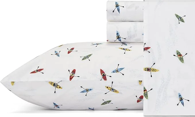 Innovative Eddie Bauer - Full Sheets Cotton Percale Bedding Set Crisp amp Cool Home Decor Dorm Room Essentials Kayaks Full Specialty