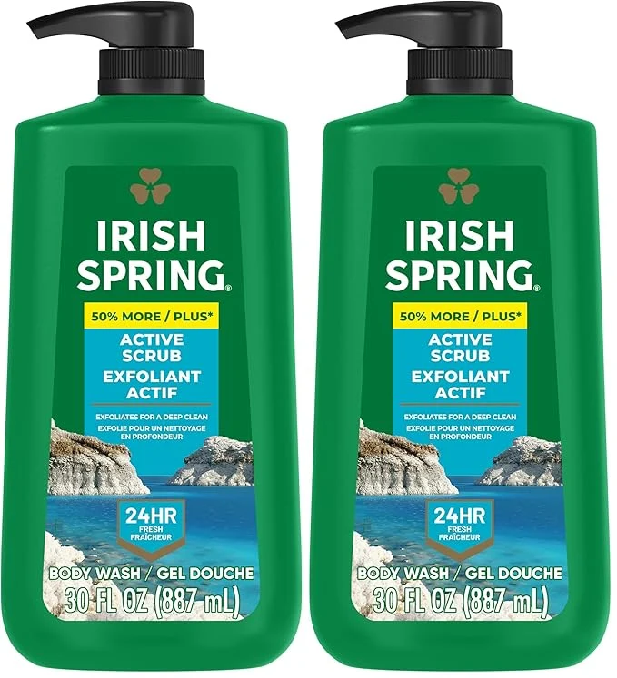 Quality Irish Spring Active Scrub Exfoliating Body Wash Trendy