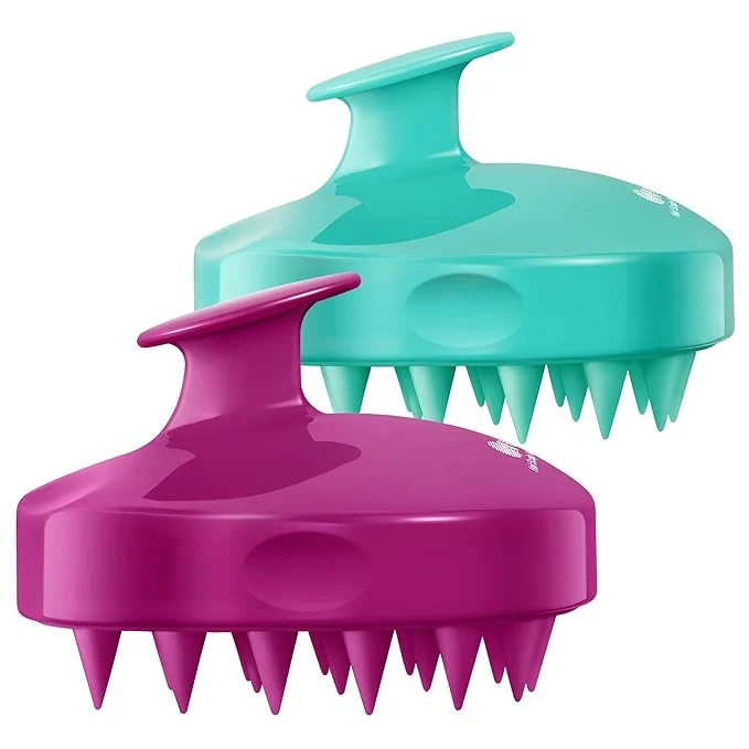 Superior HEETA Hair Scalp Massager Shampoo Brush 2 Pack Soft Silicone Bristles to Specialty