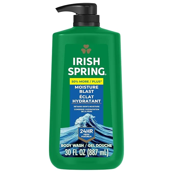 Official Irish Spring Mens Body Wash Moisture Blast Body Wash Flexible