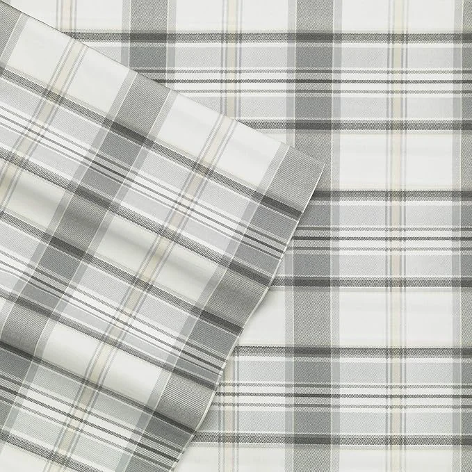 High-Performance Eddie Bauer - Queen Sheets Cotton Percale Bedding Set Crisp amp Cool Home Decor Chinook Grey Queen Genuine