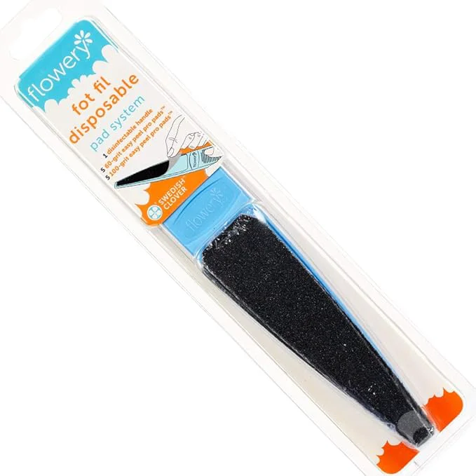 Contemporary Flowery Swedish Clover Foot File Disposable Pad Kit Refines Calluses Genuine