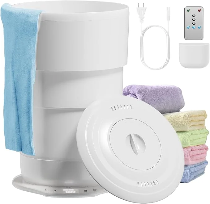 World-Class Foldable Towel Warmer for Bathroom Large Towel Warmer Bucket Auto Shut Off Long-Lasting