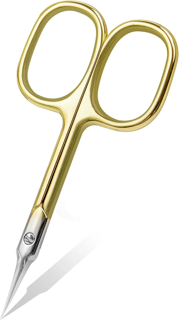 Lightweight CGBE Cuticle Scissors Extra Fine Curved Blade Super Slim Manicure Scissors