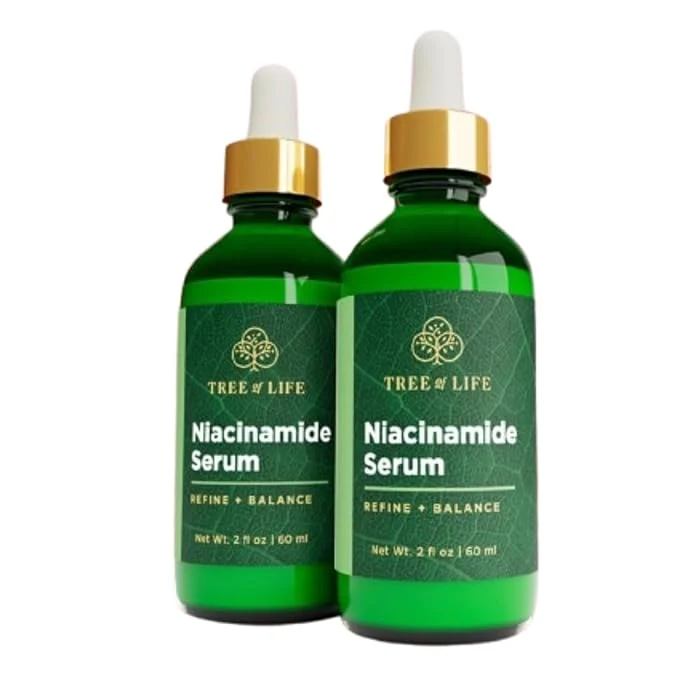 Refined Tree of Life Beauty Niacinamide Vitamin B3 Serum Hydrating Face Oil Green