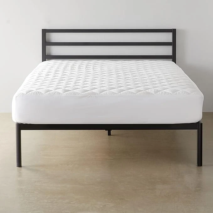 Functional Amazon Basics Hypoallergenic Quilted Mattress Topper Pad Cover 18 Inches Deep Full White Fine Crafted