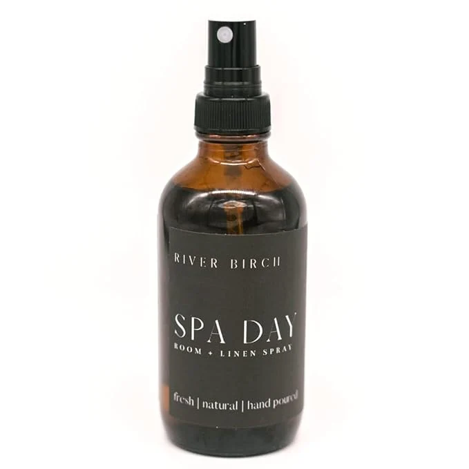 Long-Lasting River Birch Spa Day Scented Linen and Room Spray Home Fragrance 4 oz Glass Practical