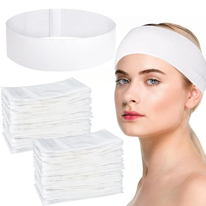 Expertly Made obeoby 100 Pcs Disposable Spa Headband Carefully Designed