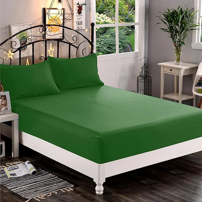 Luxury Elegant Comfort 1500 Premium Hotel Quality 1-Piece Fitted Sheet Softest Quality Microfiber-Deep Pocket up to 16 inch Wrinkle and Fade Resistant Full Hunter Green Advanced