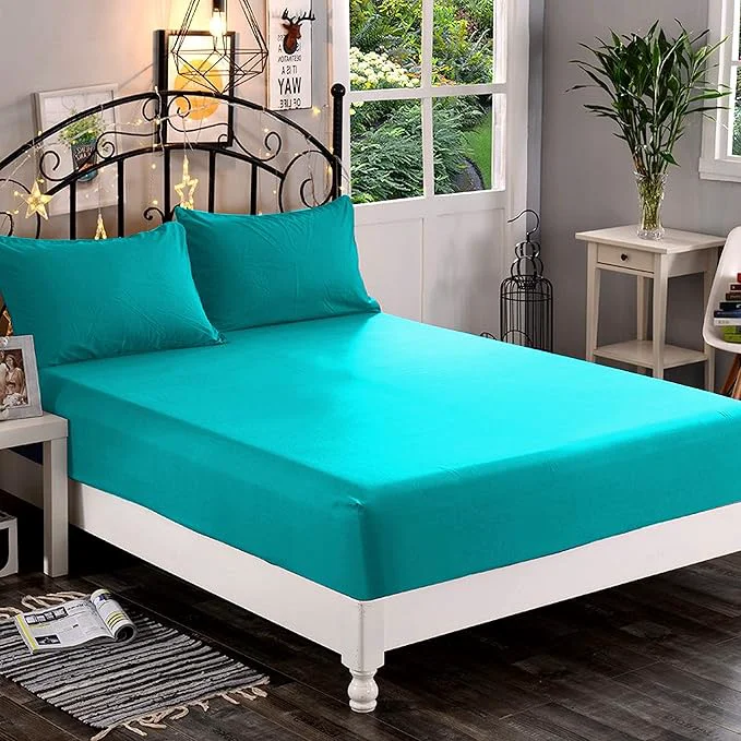 Carefully Designed Elegant Comfort 1500 Premium Hotel Quality 1-Piece Fitted Sheet Softest Quality Microfiber - Deep Pocket up to 16 inch Wrinkle and Fade Resistant Twin Twin XL Turquoise Certified