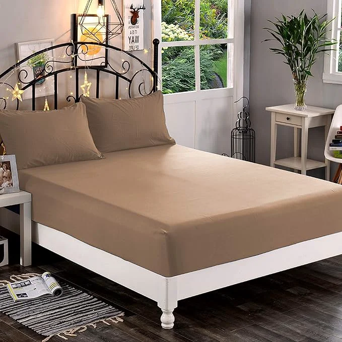 Top-Quality Elegant Comfort 1500 Premium Hotel Quality 1-Piece Fitted Sheet Softest Quality Microfiber - Deep Pocket up to 16 inch Wrinkle and Fade Resistant Twin Twin XL Taupe