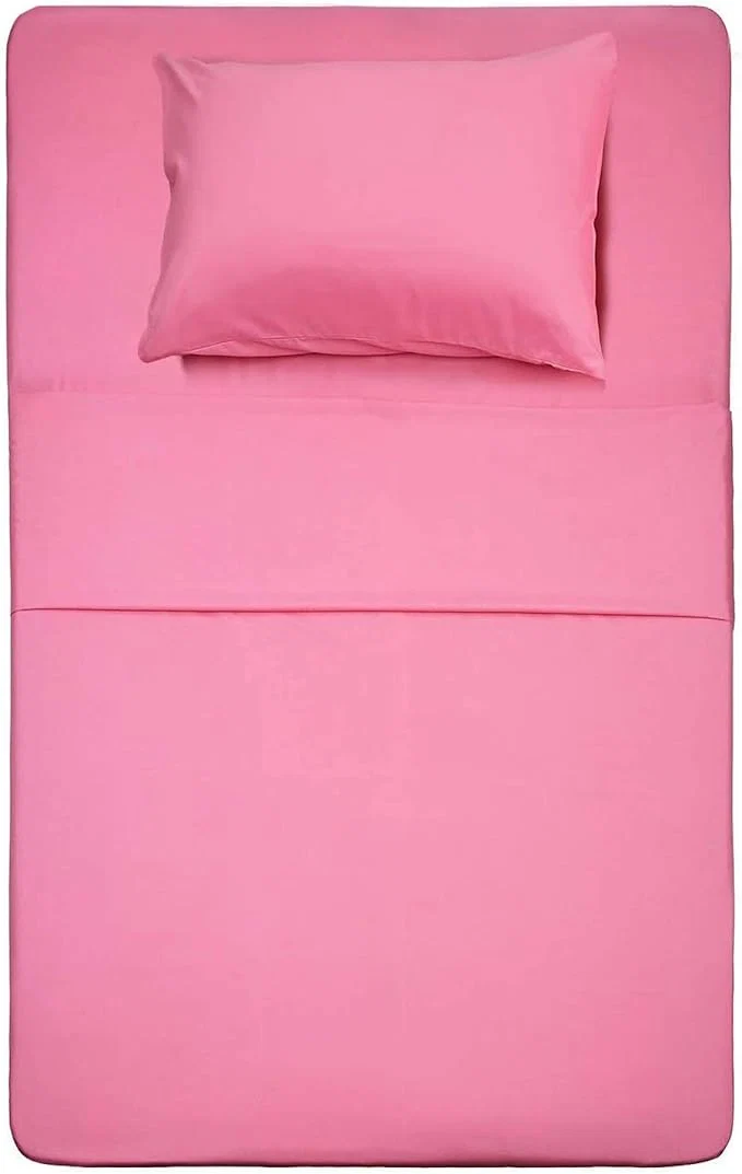 Smooth Season 3 Piece Bed Sheet Set Twin Peach Pink 1 Flat Sheet 1 Fitted Sheet and 1 Pillow Cases Brushed Microfiber 1800 Luxury Bedding Deep Pockets Extra Soft amp Fade Resistant Practical