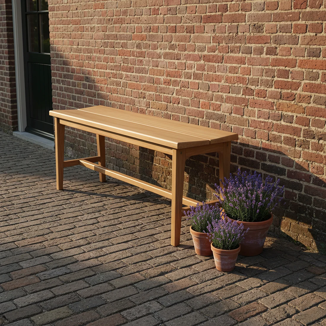 Classic Teakhouten bankje 120 cm Enhanced