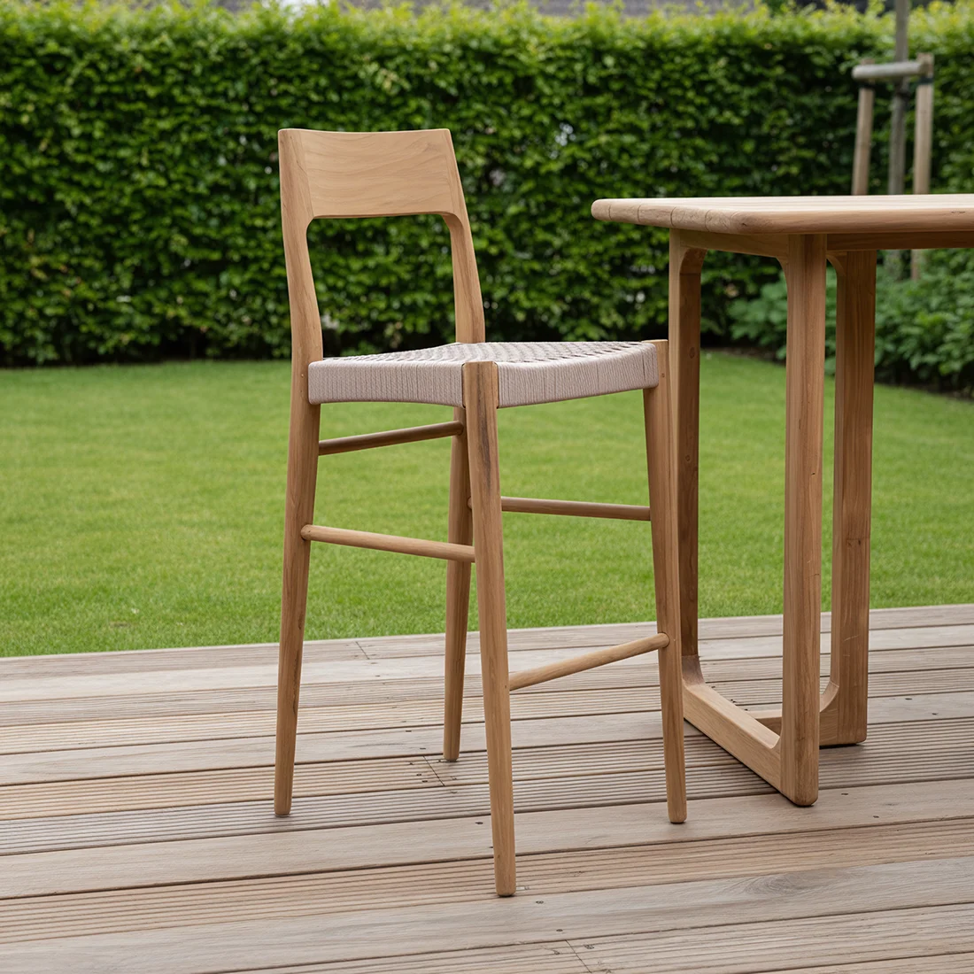 Fashionable Freya outdoor bar chair natural High-Performance