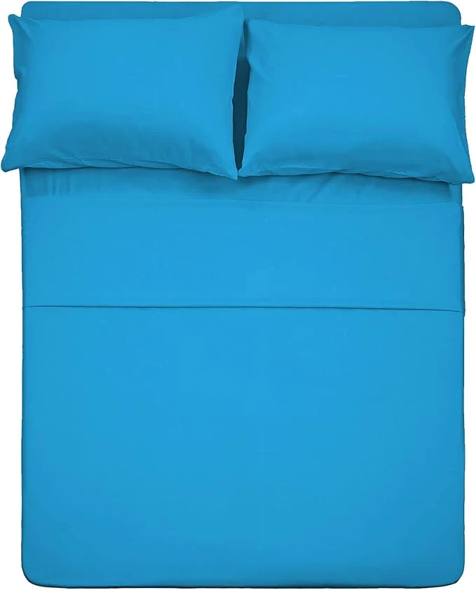 Exclusive Season 4 Piece Bed Sheet Set Full Dark Teal 1 Flat Sheet 1 Fitted Sheet and 2 Pillow Cases Brushed Microfiber 1800 Luxury Bedding Deep Pockets Extra Soft amp Fade Resistant Clean