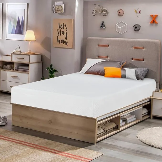 Carefully Designed FDW 6 Inch Twin Mattress Medium Firm Gel Memory Foam Mattress White Bed in a Box CertiPUR-US Pressure Relief Cooling Ventilated Foam Washable Removable Cover Lightweight