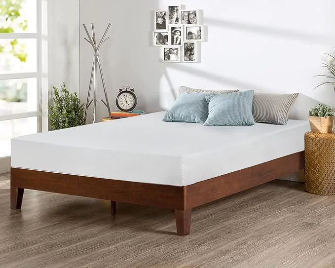 Professional FDW 6 Inch Queen Mattress Medium Firm Gel Memory Foam Mattress White Bed in a Box CertiPUR-US Pressure Relief Cooling Ventilated Foam Washable Removable Cover Premium