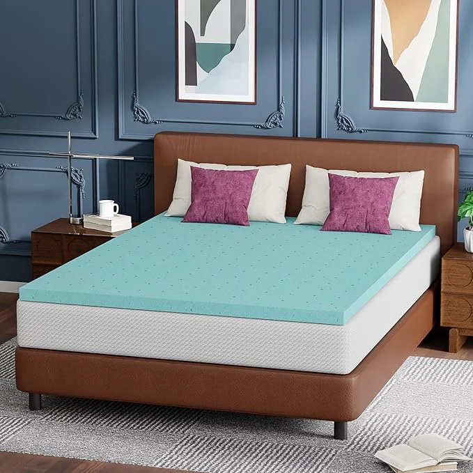 Dependable FDW 8 quot Queen Mattress 2 quot Cooling Mattress Topper Gel Memory Foam Medium Firm Feel White with Washable Cover for Cool Sleep and Pressure Relief Bed in a Box CertiPUR-US Fine