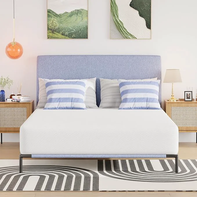 Verified FDW 10 Inch Full Mattress Medium Firm Gel Memory Foam Mattress White Bed in a Box CertiPUR-US Pressure Relief Cooling Ventilated Foam Washable Removable Cover Artisan