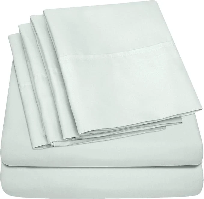 Specialty Twin XL Size Bed Sheets - 4 Piece 1500 Supreme Collection Fine Brushed Microfiber Deep Pocket Twin X-Large Sheet Set Bedding - 1 EXTRA PILLOW CASES GREAT VALUE Twin XL Mint Secure