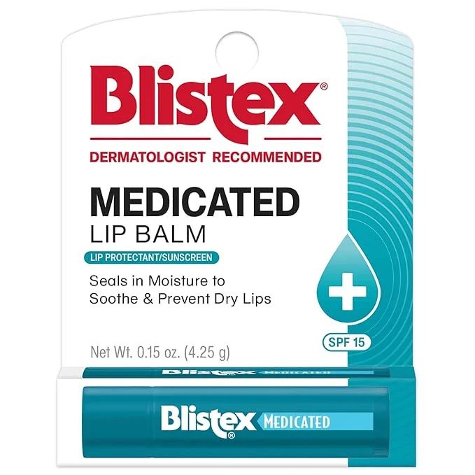 Professional Blistex Medicated Lip Balm SPF 15 .15 oz Moisturizing Sunscreen Treatment Dependable