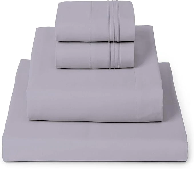 Authentic Mellanni Twin Sheet Set - 4-Piece Iconic Collection Bedding Including 2 Pillowcases 16-Inch Deep Pocket Easy Care Extra Soft Cooling Sheets Brushed Microfiber - Lavender Carefully Designed