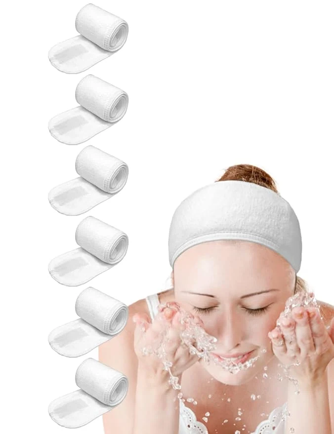 Excellent EUICAE Spa Headband 6 Pack White Secure