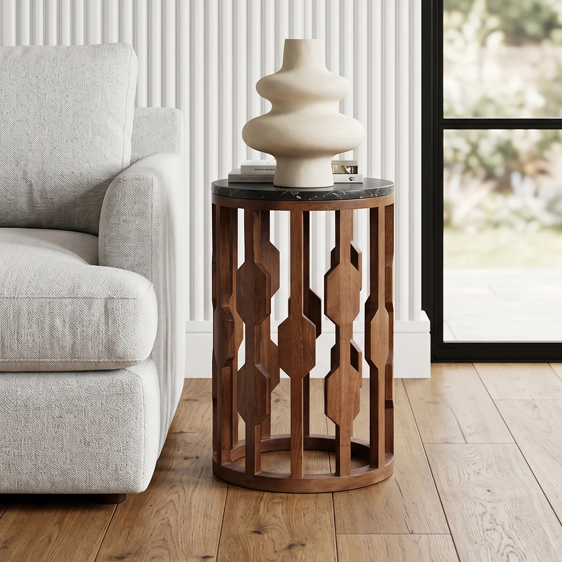 Environmentally Friendly Lampung bijzettafel marmer zwart Functional