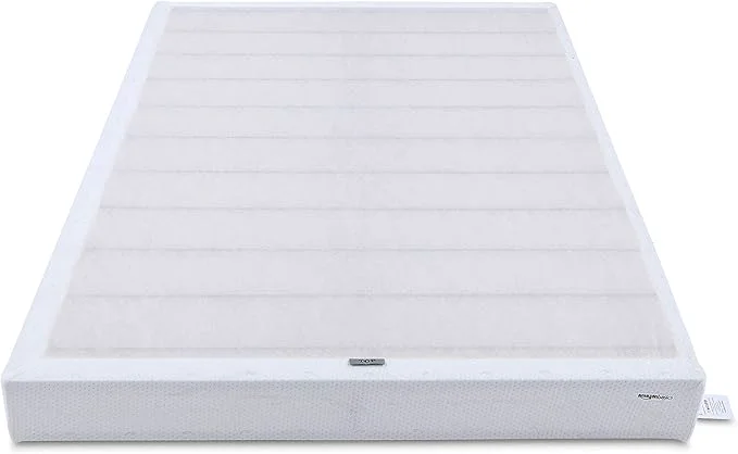 Sustainable Amazon Basics Smart Box Spring Bed Base 9-Inch Height Mattress Foundation Tool- Easy Assembly Convenient Support Twin 74 quot x 38 quot x 9 quot White