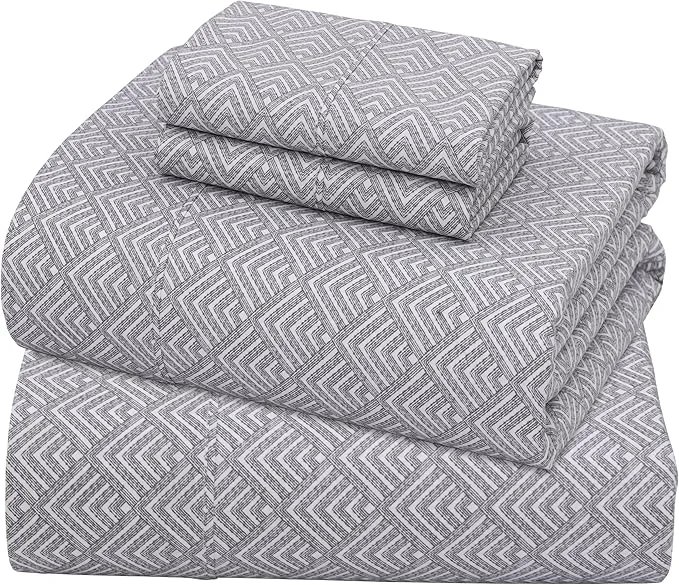 Elegant ZOYER Cotton Sheets – King Size Percale Bedding Cooling amp Breathable Durable with a Crisp Soft amp Comfortable Feel 16 quot Deep Pocket 4-Piece Set Diamond Box Smart