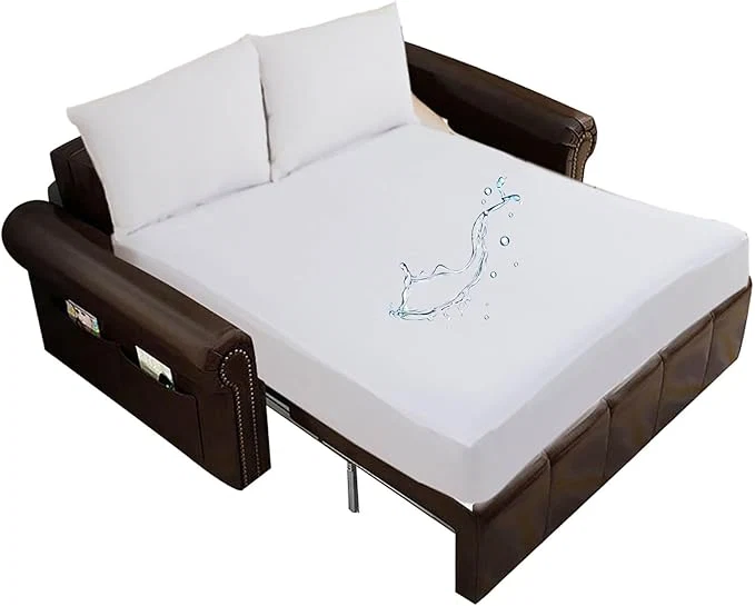 Selected Waterproof Sleeper Sofa Queen Mattress Protector 60x72 for Pull Out Sofa Bed Fitted Sheet Style Matress Cover Up to 8 inch Deep Pocket Lightweight