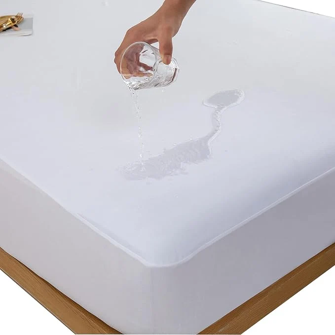 Stylish Waterproof Short King Mattress Protector for 72x75 RV Short King Cal Bed Ultra Soft Jersey Noiseless Mattress Cover High-Performance