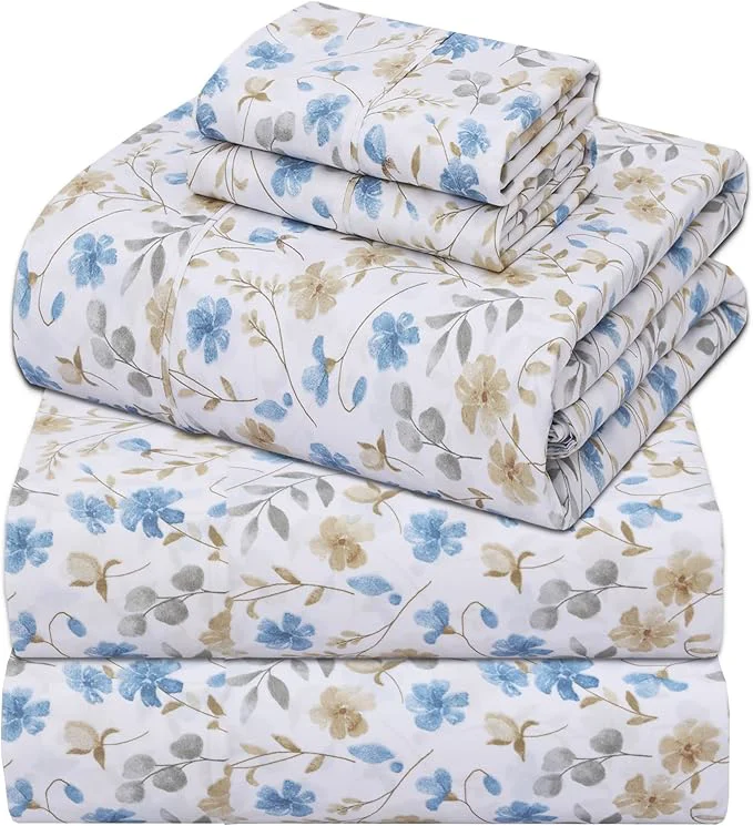Versatile ZOYER Cotton Sheets – Split King Size Percale Bedding Cooling amp Breathable Durable with a Crisp Soft amp Comfortable Feel 16 quot Deep Pocket 5-Piece Set Country Coast Outstanding