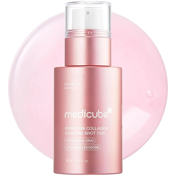 Selected medicube Exosome Shot PDRN Pink Collagen 7 500 PPM Spicule Facial Serum Relaxed
