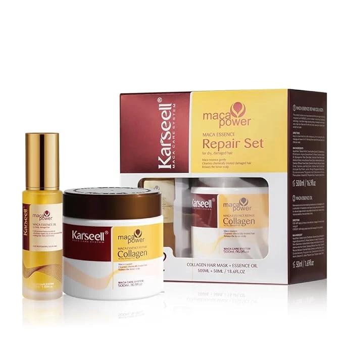Reusable Karseell Collagen Hair Mask Argan Oil Set Deep Conditioning Hair Treatment Secure