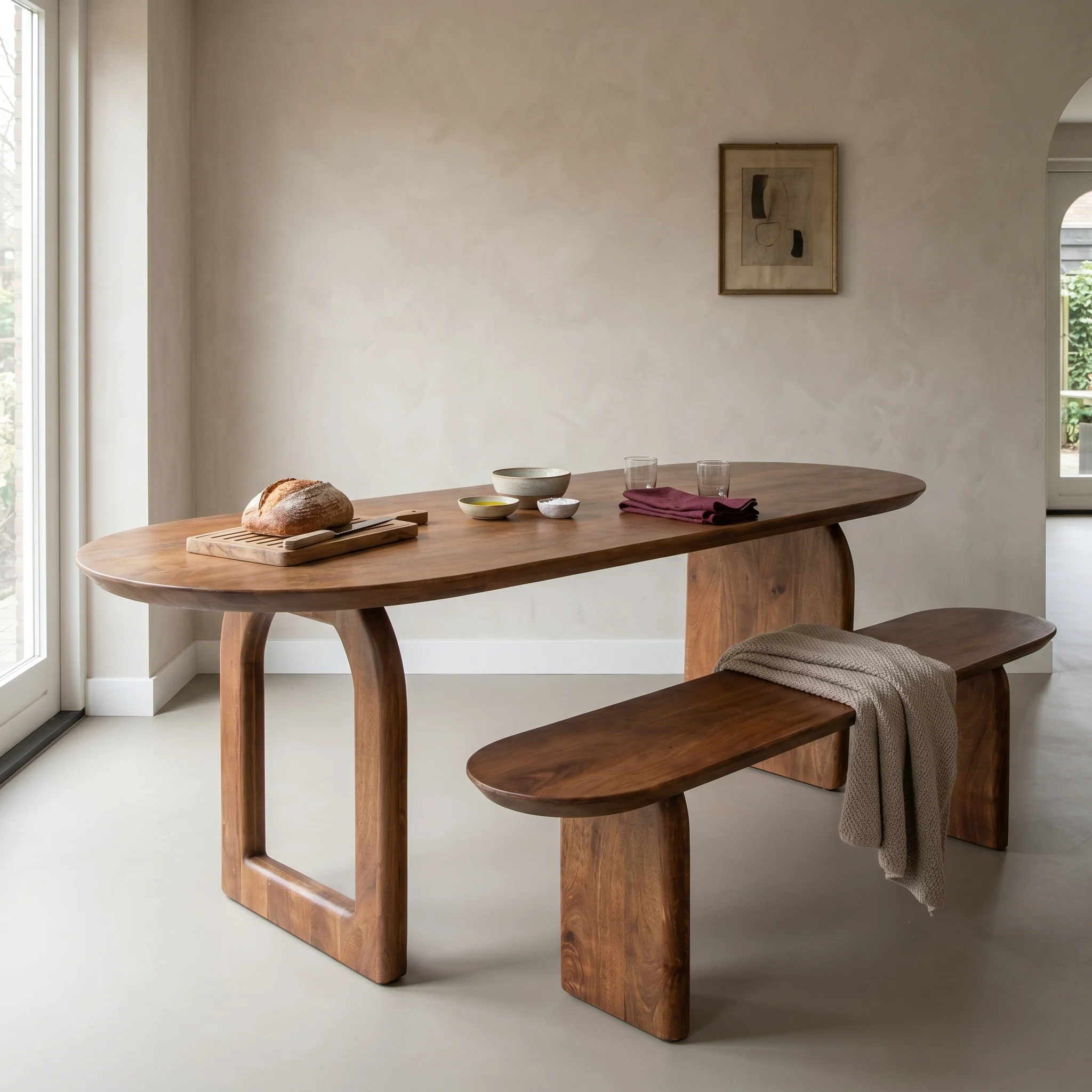 Original Design Bullnose eetkamerbank High-Quality