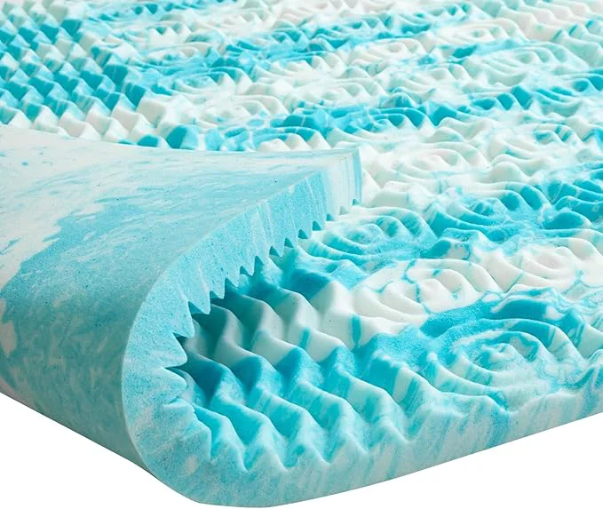 Dependable Mattress Topper Full - 2 Inch Gel Memory Foam Mattress Topper Full Size for Back Pain CertiPUR-US Blue Specialty