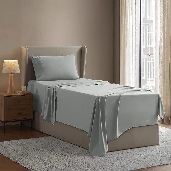 Practical Nestl Twin XL Sheet Set - College Dorm Size - Luxury 1800 Ultra-Soft Microfiber Twin Extra Long Bed Sheets - Deep Pockets - Easy Fit - Extra Soft - 3 Piece Set Twin XL Sage Green Relaxed